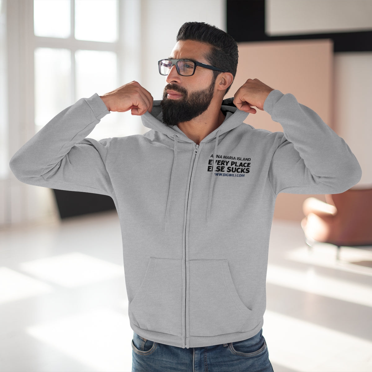 Unisex Hooded Zip Sweatshirt