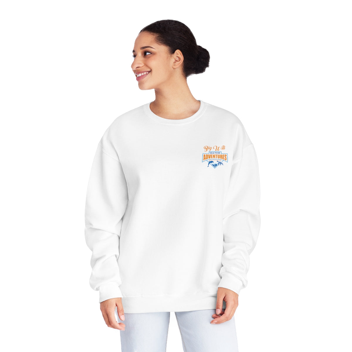 Unisex NuBlend® Crewneck Sweatshirt WHITE, 4 color Choice Anna Maria Island, Every Place Else Sucks Shirt